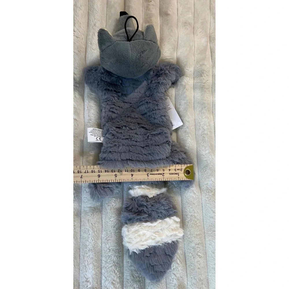 SmartPetLove Tender-Tuffs Bottle Raccoon Dog Toy Gray Plush Crinkle Squeaker NEW